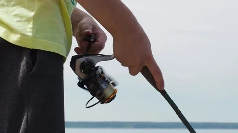 The process of fishing. Stock Footage 233241767