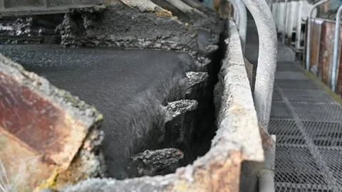 Process of flotation in coppermine Stock Footage 168907768