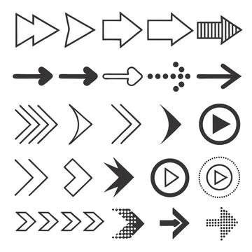 Process flow arrows flat design vector illustration Stock Illustration