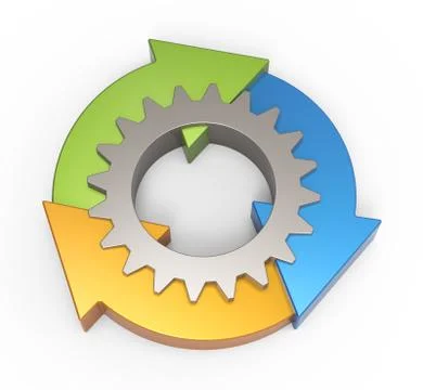 Process flow chart diagram Stock Illustration