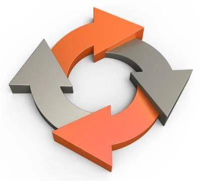 Process flow chart diagram Illustrazione stock