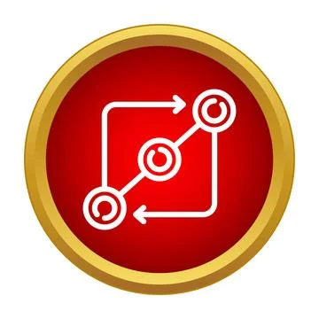 Process flow diagram illustrating project planning strategy Stock Illustration