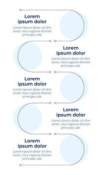 Process flow infographic vertical sequence Stock Illustration