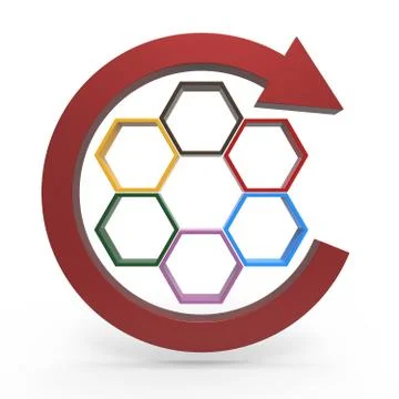Process flowchart diagram Stock Illustration