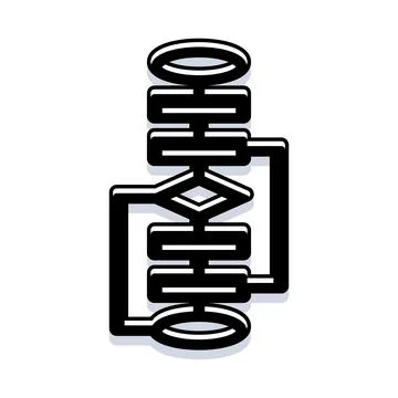 Process flowchart diagram outlining interconnected steps and decisions Stock Illustration