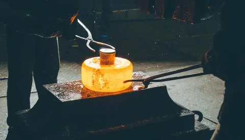 The process of forging metal Stock Photos