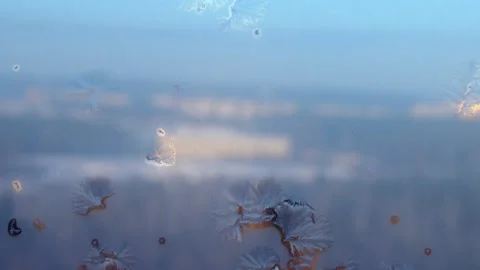 A process of freezing window in winter Video stock 168571036