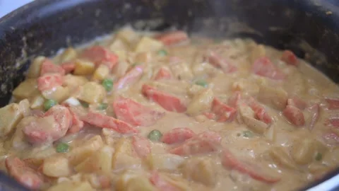Process of Frying and Stewing Colorful Delicious Vegetables. Vegetarian Concept Stock Footage 187485301