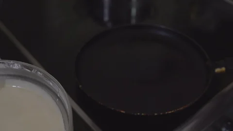 The process of frying pancakes. Stock Footage 115475479
