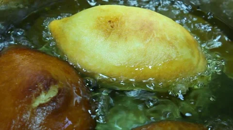 The process of frying patties Stock Footage 61454012