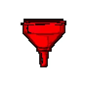Process funnel business game pixel art vector illustration Illustrazione stock