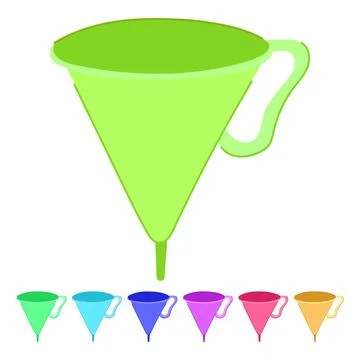 Process funnel vector cartoon graphic Illustrazione stock