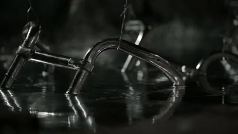 The process of galvanizing metal pipes and structures. Stock Footage 77264003