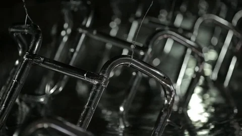 The process of galvanizing metal pipes and structures. Stock-Footage 77264120