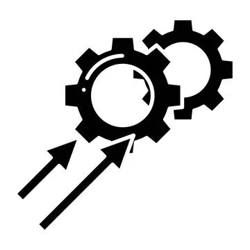 Process Glyph Icon Illustration