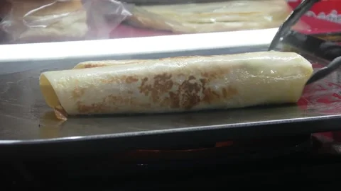 The process of grilling kebab food on a special pan Stock Footage 323364161