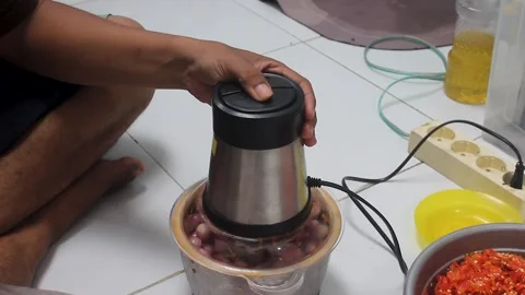 The process of grinding chilies Stock Footage 275323651