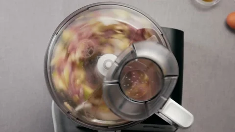 Process grinding in food processor Stock Footage 161896800