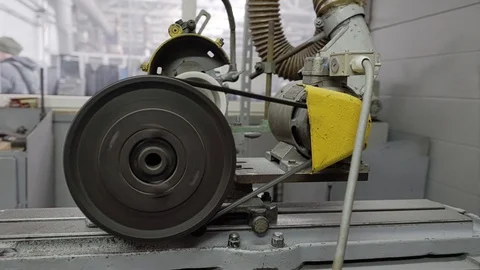 The process of the grinding machine mechanism in the enterprise Stock Footage 108951554