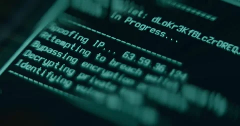 Process of hacking the digital wallet, hack successful Stock Footage 310804465