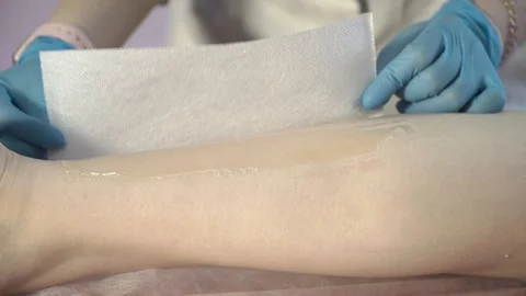 Process of hair removal with shugaring Stock Footage 87475948