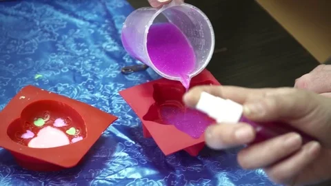 Process of the hand made soap creation Stock Footage 74361086