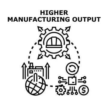 Process for higher manufacturing output and production イラスト素材