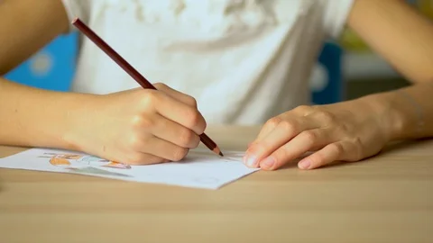 The process of home schooling during the quarantine period of the coronavirus Stock Footage 127800069