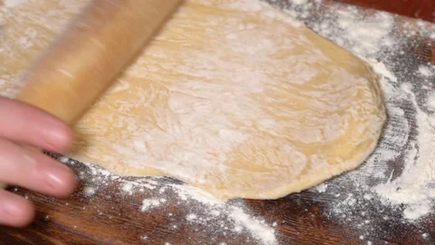 Process of homemade bake with wheat flour. Stock Footage 248987087