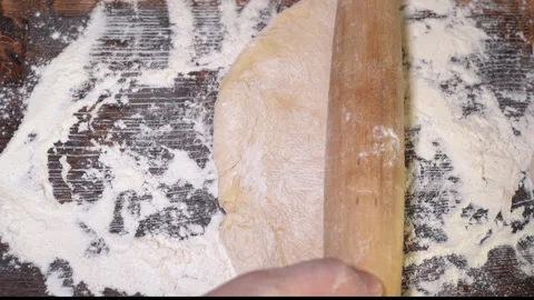 Process of homemade bake with wheat flour. Stock Footage 254168424