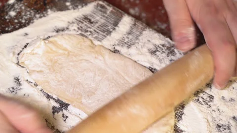 Process of homemade bake with wheat flour. Stock Footage 254168731