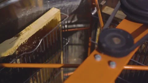 The process of honey extraction. A honey extractor with honeycomb frame 스톡 동영상 141024127
