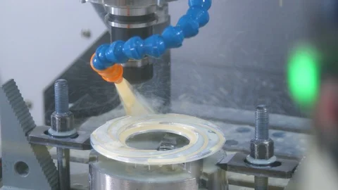 Process of hydraulic Metalworking Stock Footage 88428308