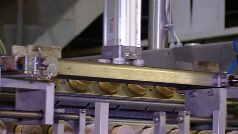 The Process Of Ice-Cream Production Line On A Factory 動画素材 89747457