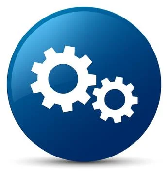 Process icon blue round button Stock Illustration