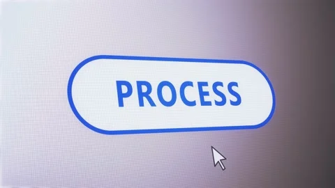 Process icon button text click mouse label tag animation Stock Footage 146685242