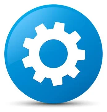 Process icon cyan blue round button Stock Illustration