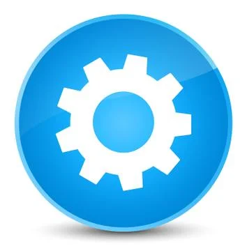 Process icon elegant cyan blue round button Illustrazione stock