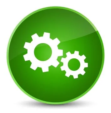 Process icon elegant green round button Illustrazione stock