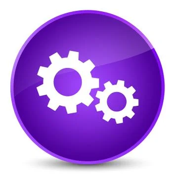 Process icon elegant purple round button Illustrazione stock