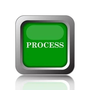 Process icon. Internet button on black background.. Stock Illustration