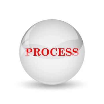 Process icon. internet button on white background.. Illustrazione stock