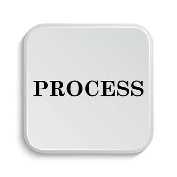 Process icon. Internet button on white  background.. Illustrazione stock
