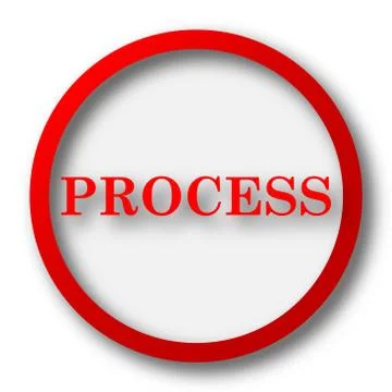 Process icon. Internet button on white  background.. Stock Illustration