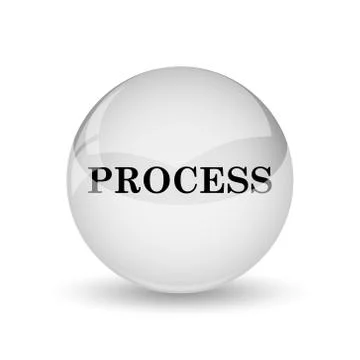 Process icon. Internet button on white background. Illustrazione stock