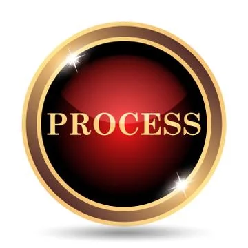 Process icon. Internet button on white background.. Stockillustratie