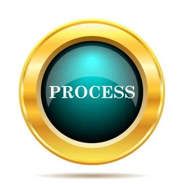 Process icon. Internet button on white background.. Stock Illustration