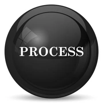 Process icon. Internet button on white background.. Stock Illustration