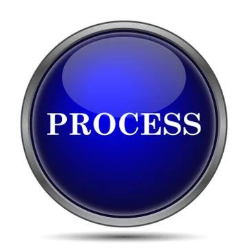 Process icon. Internet button on white background.. Illustrazione stock