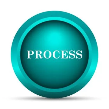 Process icon. Internet button on white background.. Illustrazione stock